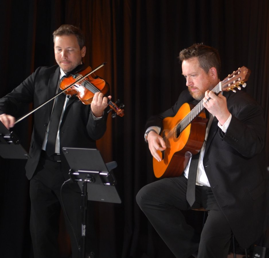 Brett and Mike performing