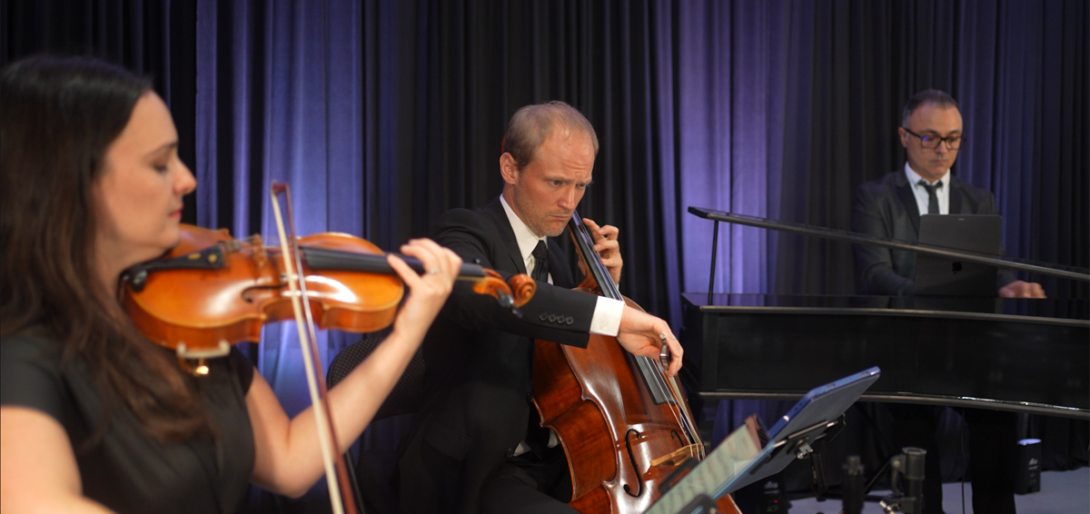 Piano violin cello performance